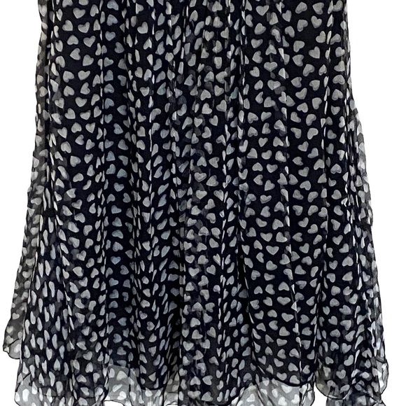 Leon Max Limited Edition Hearts 100% Silk Empire Waist Halter Dress, Size 4 - Picture 9 of 14